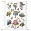moda, Paryż, dawna Francja, vintage, kapelusz, kapelusze, żart, kwiaty, R334